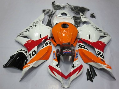 Carenados Moto Honda CBR600RR 2009-2012 - Naranja Blanco Rojo Negro Brillante Repsol Fábrica