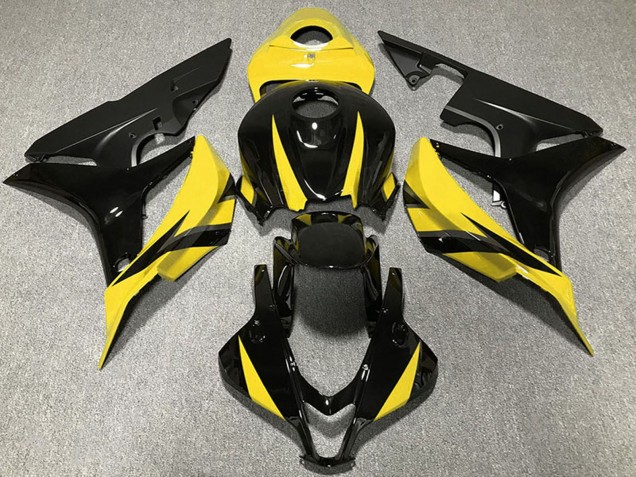 Carenados Moto Honda CBR600RR 2007-2008 - Amarillo Negro Brillante Negro Mate Fábrica