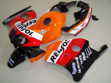 Carenados Moto Honda CBR250RR 1990-1998 - Naranja Blanco Rojo Negro Brillante Clásico Repsol Fábrica
