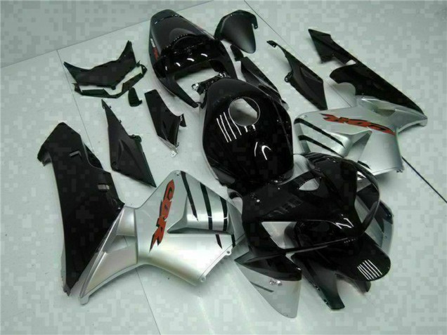 Carenados Moto Honda CBR600RR 2005-2006 - Negro Brillante Plata Fábrica