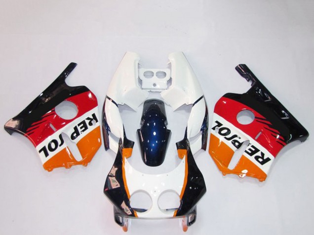 Carenados Moto Honda CBR250RR 1990-1998 - Naranja Blanco Rojo Negro Brillante Repsol Fábrica