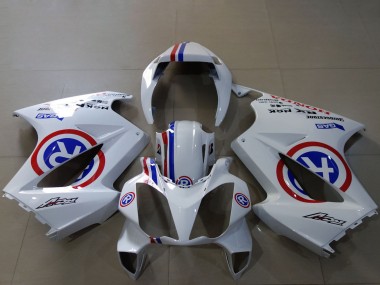 Carenados Moto Honda VFR 800 2002-2013 - Blanco Azul Rojo R Fábrica