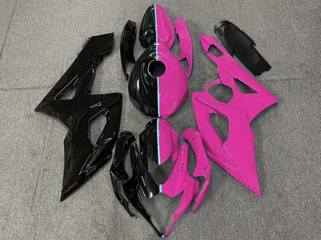 Carenados Moto Suzuki GSXR 1000 2005-2006 - Negro Brillante Rosa Fábrica