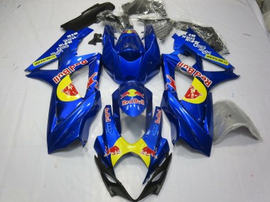 Carenados Moto Suzuki GSXR 1000 2007-2008 - Azul Amarillo Rojo Bull Fábrica