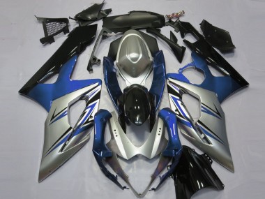 Carenados Moto Suzuki GSXR 1000 2005-2006 - Azul Plata Negro Fábrica