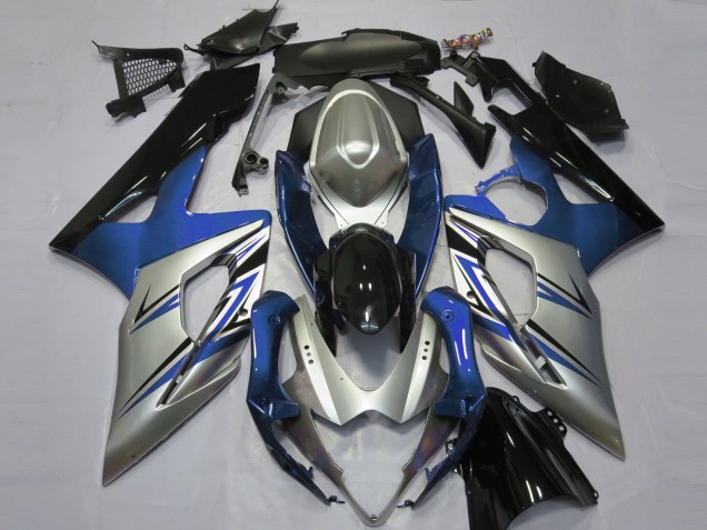 Carenados Moto Suzuki GSXR 1000 2005-2006 - Azul Plata Negro Fábrica