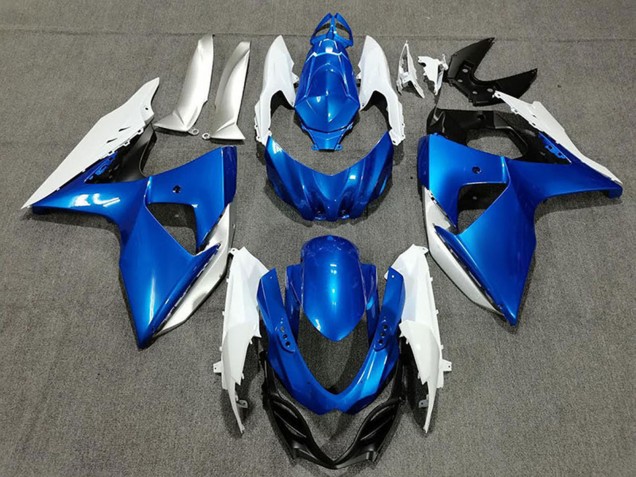Carenados Moto Suzuki GSXR 1000 2009-2016 - Azul Blanco Plata Negro Fábrica