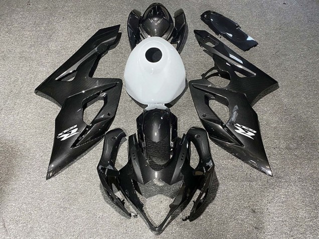Carenados Moto Suzuki GSXR 1000 2005-2006 - FibraCarbono Estilo Blanco Brillante Fábrica