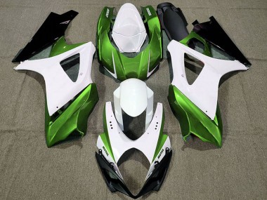 Carenados Moto Suzuki GSXR 1000 2007-2008 - Blanco Verde Negro Fábrica