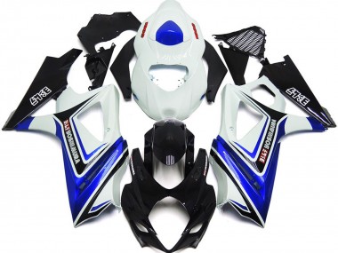 Carenados Moto Suzuki GSXR 1000 2007-2008 - Blanco Azul Negro OEM Estilo Fábrica