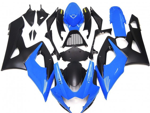 Carenados Moto Suzuki GSXR 1000 2005-2006 - Azul Negro Mate Amarillo Fábrica