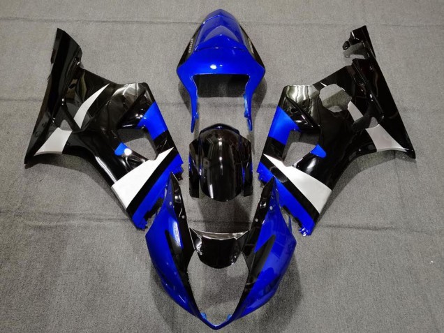 Carenados Moto Suzuki GSXR 1000 2003-2004 - Azul Blanco Negro Brillante Fábrica