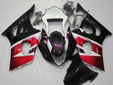 Carenados Moto Suzuki GSXR 1000 2003-2004 - Rojo Blanco Negro Brillante Fábrica