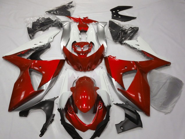 Carenados Moto Suzuki GSXR 1000 2009-2016 - Blanco Plata Rojo Fábrica