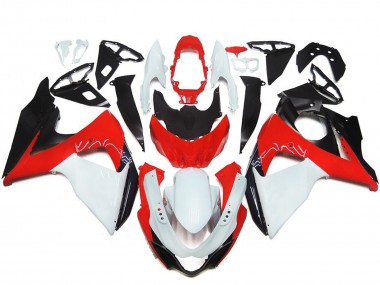 Kits Carenado Moto Suzuki GSXR 1000 2009-2016 - Blanco Rojo Negro Fábrica