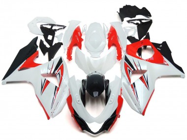 Carenado Moto Suzuki GSXR 1000 2009-2016 - Blanco Rojo Negro Fábrica