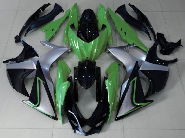 Carenados Moto Suzuki GSXR 1000 2009-2016 - Verde Plata Negro Fábrica