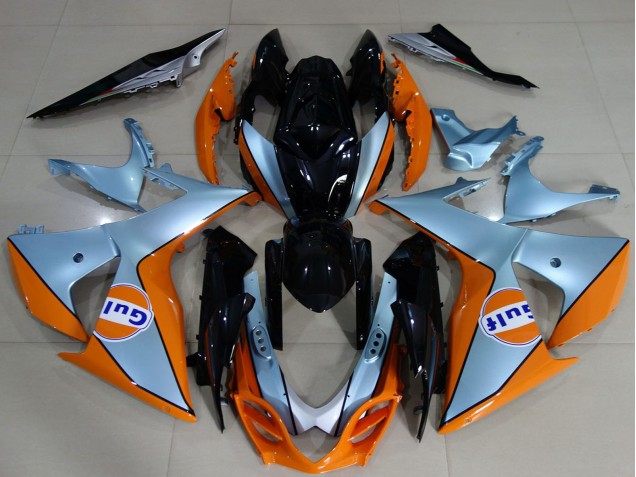 Carenados Moto Suzuki GSXR 1000 2009-2016 - Azul Claro Naranja Negro Gulf Fábrica