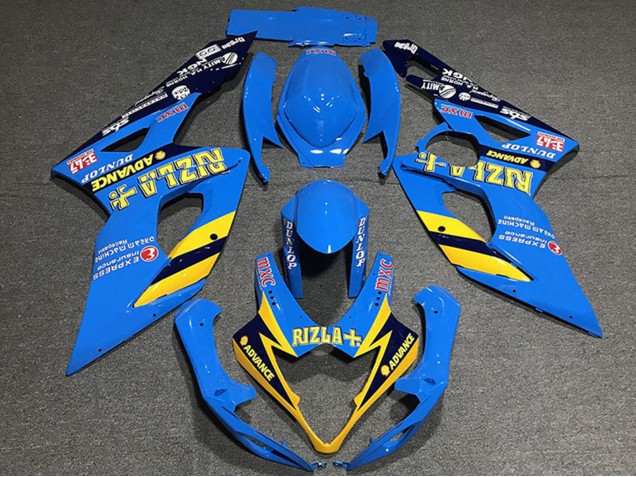 Carenados Moto Suzuki GSXR 1000 2005-2006 - Azul Amarillo Negro Rizla Fábrica