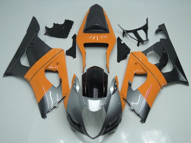 Carenados Moto Suzuki GSXR 1000 2003-2004 - Naranja Claro Plata Negro Fábrica