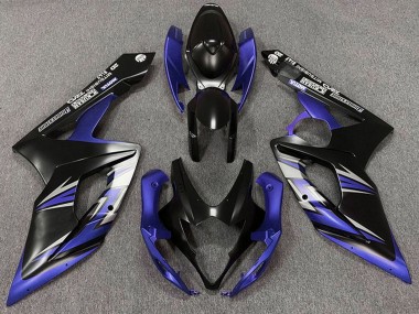 Carenados Moto Suzuki GSXR 1000 2005-2006 - Negro Mate Azul Fábrica