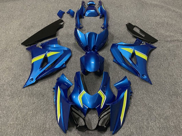 Carenados Moto Suzuki GSXR 1000 2017-2024 - Azul Amarillo Estilo Fábrica