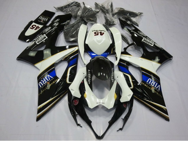 Carenados Moto Suzuki GSXR 1000 2005-2006 - Blanco Azul Negro Amarillo Viru Fábrica