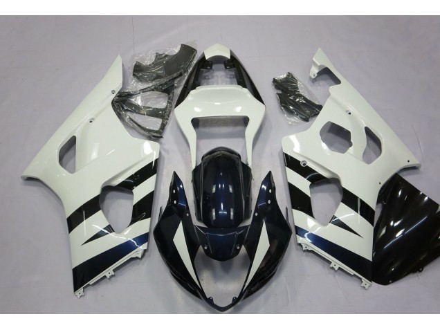 Carenados Moto Suzuki GSXR 1000 2003-2004 - Blanco Negro Brillante Fábrica