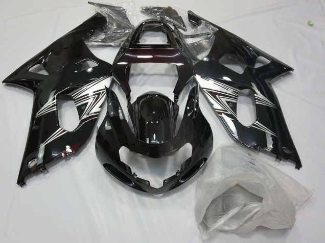 Carenados Moto Suzuki GSXR 600 / GSXR 750 2001-2003 - Negro Brillante Plata Blanco Fábrica