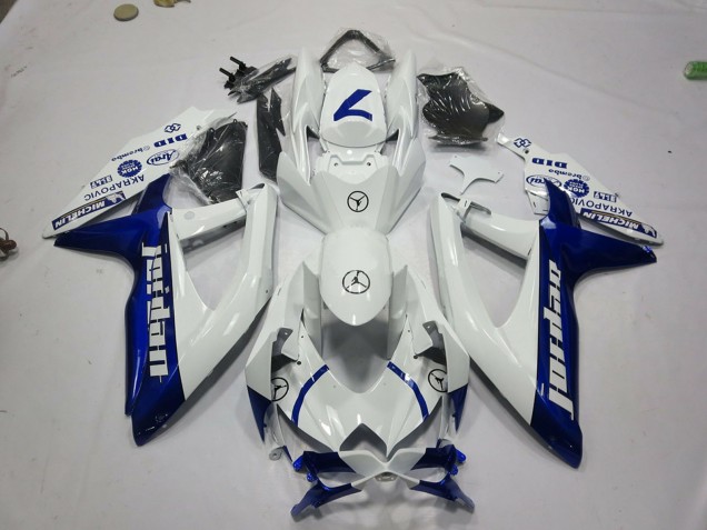 Carenados Moto Suzuki GSXR 600 / GSXR 750 2008-2010 - Blanco Azul Jordan Fábrica