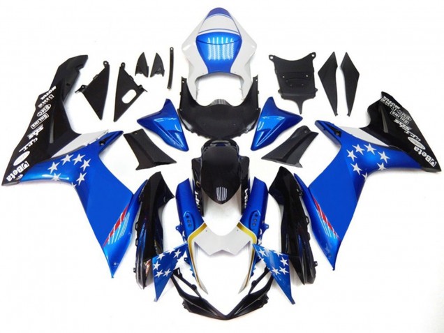 Carenados Moto Suzuki GSXR 600 / GSXR 750 2011-2024 - Azul Estilo Rojo Estrella Fábrica