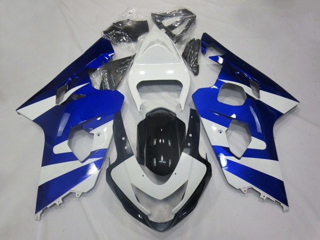Carenados Moto Suzuki GSXR 600 / GSXR 750 2004-2005 - Blanco Azul Negro OEM Estilo Fábrica