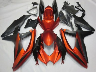 Carenados Moto Suzuki GSXR 600 / GSXR 750 2008-2010 - Burnt Naranja Negro Mate Fábrica