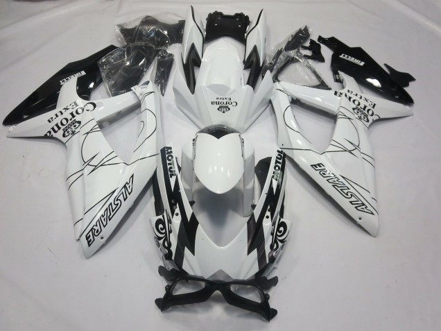 Carenados Moto Suzuki GSXR 600 / GSXR 750 2008-2010 - Blanco Negro Alstare Corona Motul Fábrica