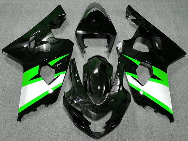 Carenados Moto Suzuki GSXR 600 / GSXR 750 2004-2005 - Negro Brillante Verde Blanco Fábrica