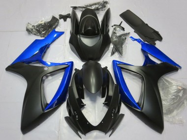 Carenado Moto Suzuki GSXR 600 / GSXR 750 2006-2007 - Azul Negro Mate Fábrica