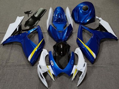 Carenados Moto Suzuki GSXR 600 / GSXR 750 2006-2007 - Blanco Azul Amarillo Negro Fábrica