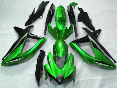 Carenados Moto Suzuki GSXR 600 / GSXR 750 2008-2010 - Verde Plata Negro Brillante Fábrica