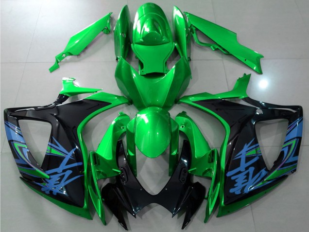 Carenados Moto Suzuki GSXR 600 / GSXR 750 2006-2007 - Verde Negro Azul Fábrica