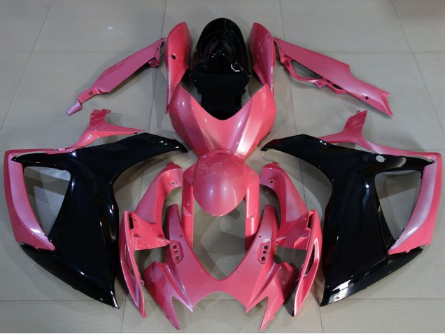Carenados Moto Suzuki GSXR 600 / GSXR 750 2006-2007 - Rosa Negro Brillante Fábrica