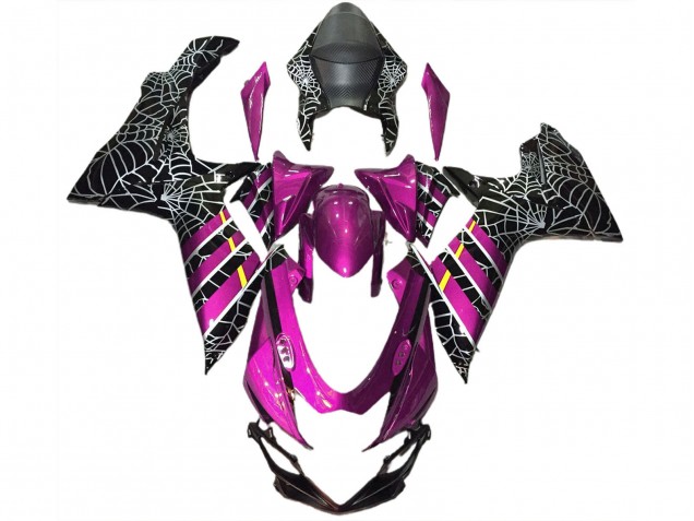 Carenados Moto Suzuki GSXR 600 / GSXR 750 2011-2024 - Rosa Negro Spider Fábrica