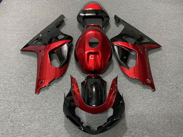 Carenados Moto Suzuki GSXR 600 / GSXR 750 2001-2003 - Rojo Negro Brillante Fábrica