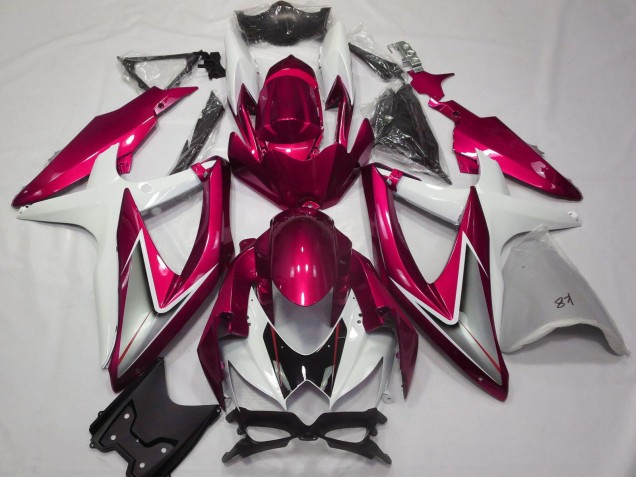 Carenados Moto Suzuki GSXR 600 / GSXR 750 2008-2010 - Blanco Rojo Plata Negro Fábrica