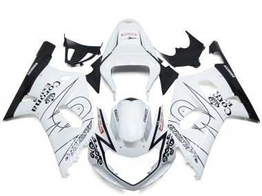 Carenado Moto Suzuki GSXR 600 / GSXR 750 2001-2003 - Blanco Negro Corona Alstare Fábrica