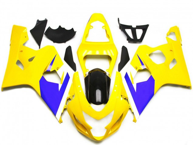 Carenados Moto Suzuki GSXR 600 / GSXR 750 2004-2005 - Amarillo Azul Blanco Negro Brillante Fábrica