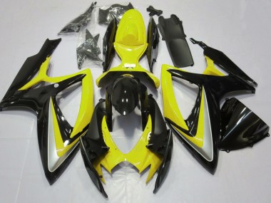 Carenados Moto Suzuki GSXR 600 / GSXR 750 2006-2007 - Amarillo Negro Brillante Fábrica
