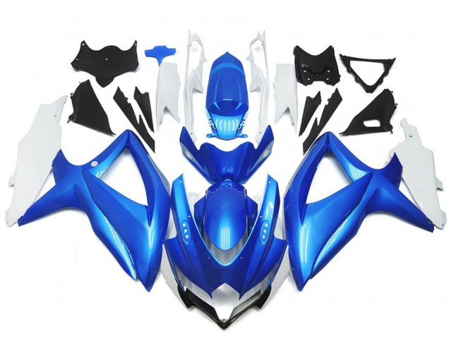 Carenados Moto Suzuki GSXR 600 / GSXR 750 2008-2010 - Blanco Azul Claro Fábrica