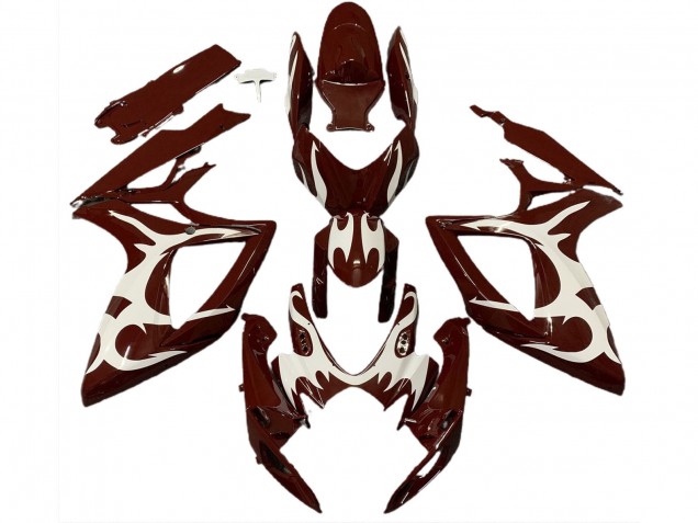 Carenados Moto Suzuki GSXR 600 / GSXR 750 2006-2007 - Rojo Granate Blanco Fábrica