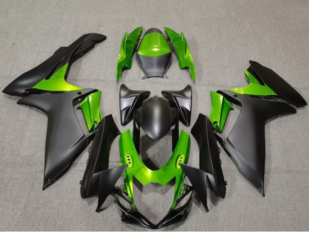 Carenados Moto Suzuki GSXR 600 / GSXR 750 2011-2024 - Verde Negro Mate Fábrica