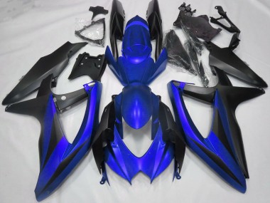 Carenados Moto Suzuki GSXR 600 / GSXR 750 2008-2010 - Azul Negro Mate Fábrica
